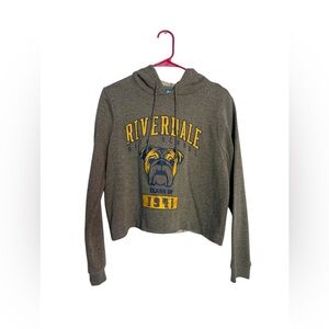 Medium Grey Cropped Sweatshirt Riverdale
